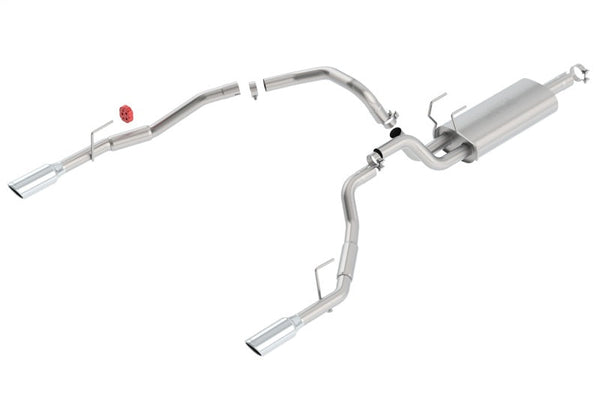 Borla 09-13 Dodge RAM 1500 5.7L CC/SB w/Fact Sngl Exhaust C/B 3x2.5in Single Round Rolled Split Rear