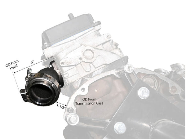 Gen 3 HEMI exhaust manifold measurement diagram