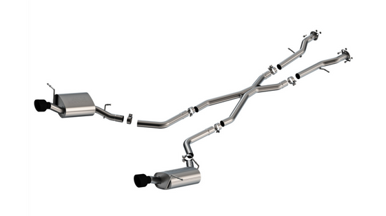 Borla 11-25 Dodge Durango 3.6L V6/5.7L V8 2+4WD S-Type Catback Exhaust - 4.5in Ceramic Black Tips