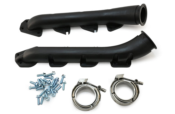 Gen 3 HEMI Low-Profile V-Band Exhaust Manifolds — Ceramic Black