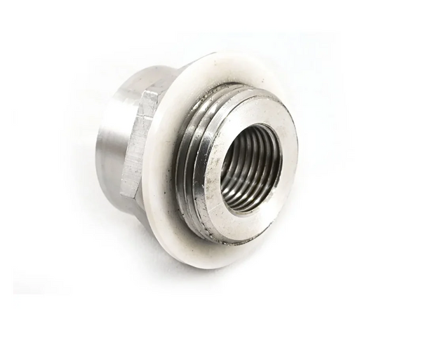 M16x1.5 to M28x1 reducer adapter angled view